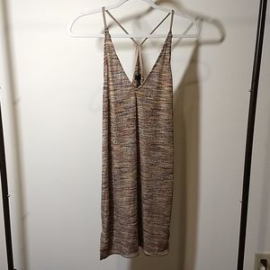 Beige, multi color glitter dress